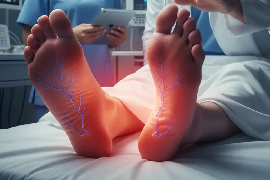 Researchers studying nighttime burning feet symptoms